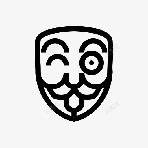 匿名嘲笑表情符号黑客图标svg_新图网 https://ixintu.com 互联网 匿名嘲笑 匿名面具 嘲笑卡通 表情符号 面具 黑客