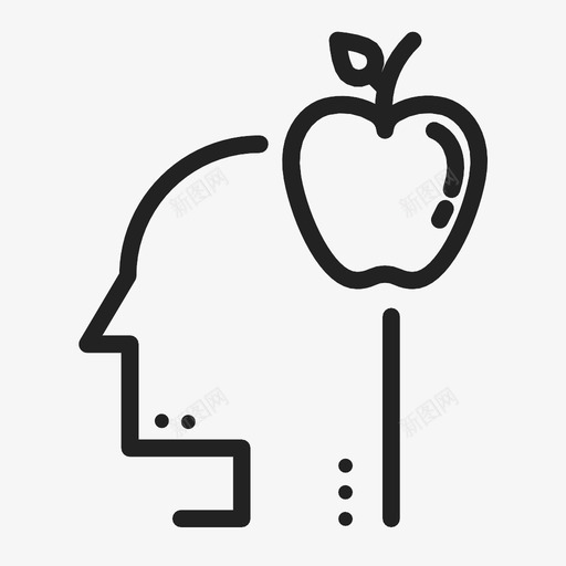 男人想着苹果秋天感恩节图标svg_新图网 https://ixintu.com 感恩节 男人想着苹果 秋天