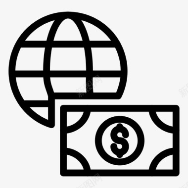 全球银行现金图标图标