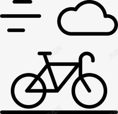 自行车云彩开车图标图标