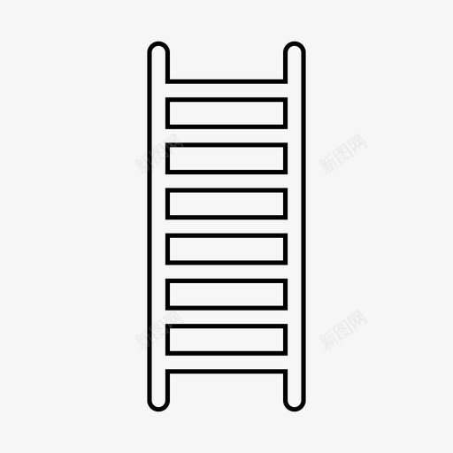 梯子建筑设备图标svg_新图网 https://ixintu.com 工程 建筑 木制 梯子 设备