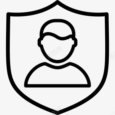 用户防护罩男性个人图标图标