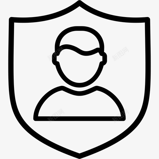 用户防护罩男性个人图标svg_新图网 https://ixintu.com 个人 用户1 用户防护罩 男性