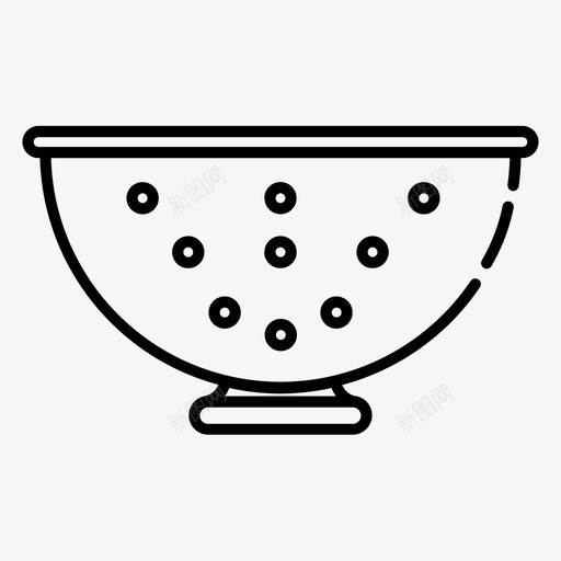 筛子烹饪厨房图标svg_新图网 https://ixintu.com 厨房 工具 烹饪 烹饪烘焙 筛子 面食
