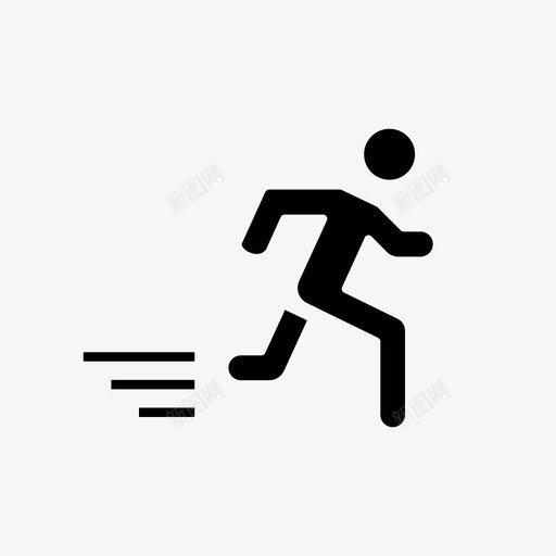跑步商务移动图标svg_新图网 https://ixintu.com 商务 工作 移动 表演 跑步