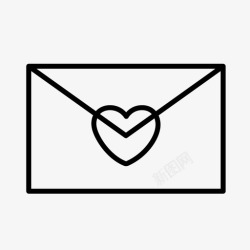 情书邮票情书电子邮件感情图标高清图片