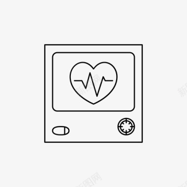 心脏监护仪健康保健图标图标