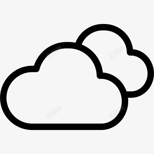 云多云天气预报图标svg_新图网 https://ixintu.com 云 多云 天气 天气3 天气预报