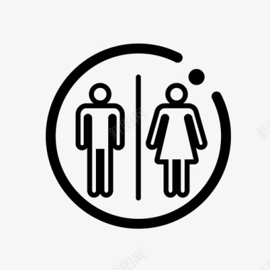 卫生间浴室男图标图标