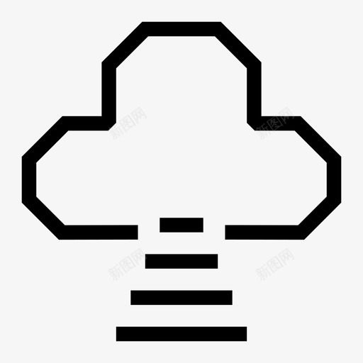 云基础数据图标svg_新图网 https://ixintu.com 云 同步 基础 数据 服务器 软硬件