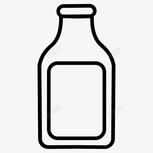 牛奶鲜牛奶奶瓶图标svg_新图网 https://ixintu.com 农场 奶瓶 牛奶 牛奶容器 牛奶盒 鲜牛奶