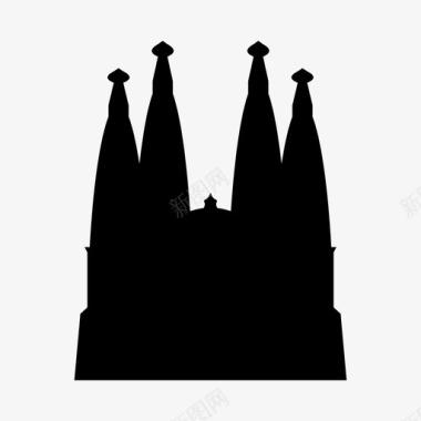 圣家堂建筑法摩斯图标图标