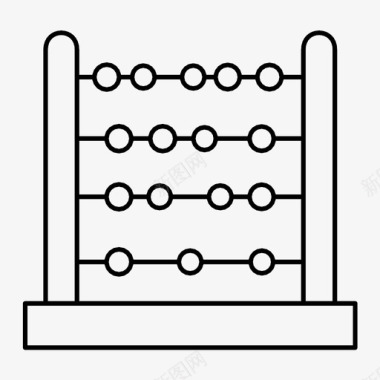 算盘珠子架计算器图标图标