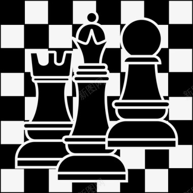 国际象棋国际象棋棋盘国际象棋比赛图标图标