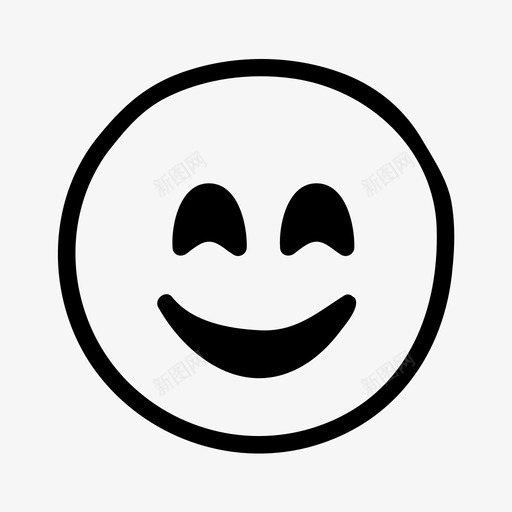 笑脸涂鸦表情符号图标svg_新图网 https://ixintu.com 手绘 手绘表情图 涂鸦 笑脸 素描 表情符号