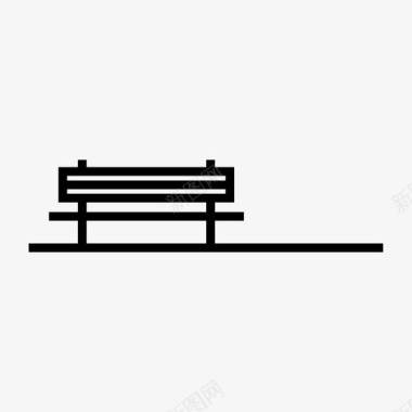 长凳花园公园图标图标