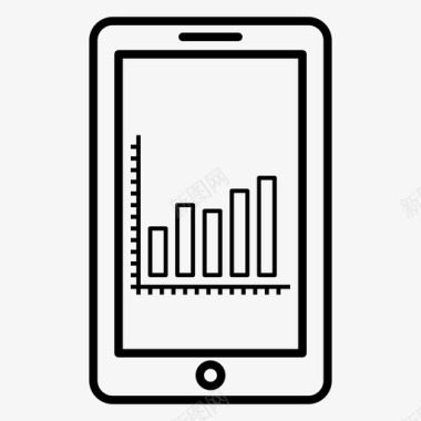智能手机分析商业报告图标图标