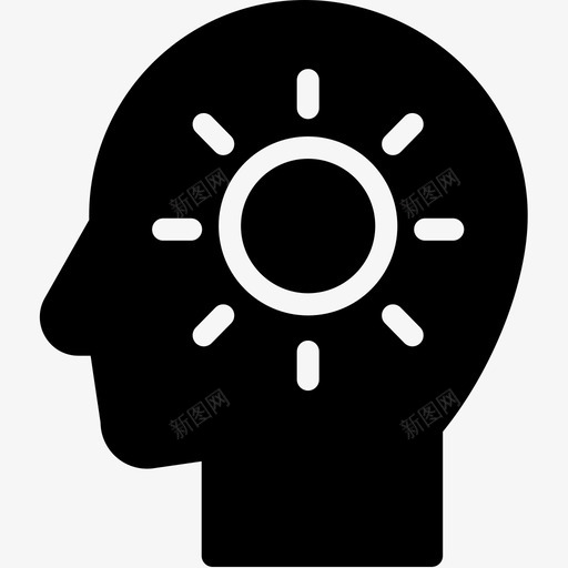 灵感头脑人类图标svg_新图网 https://ixintu.com 人类 人类思维雕文 头脑 思想 思考 灵感