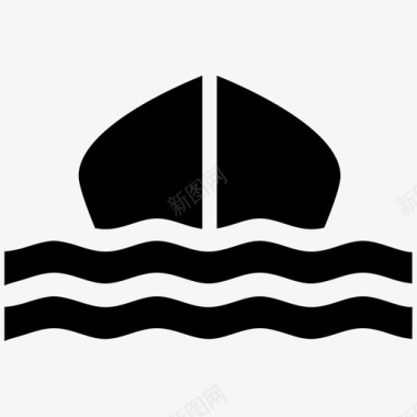 船钓鱼海洋图标图标
