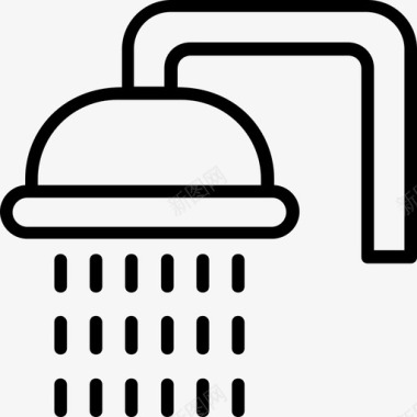 淋浴浴室配件淋浴器图标图标