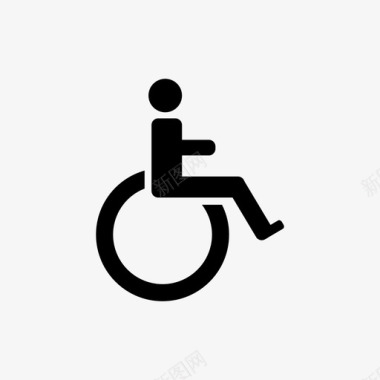 残疾人椅子人图标图标