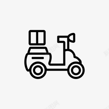 摩托车交货物流图标图标