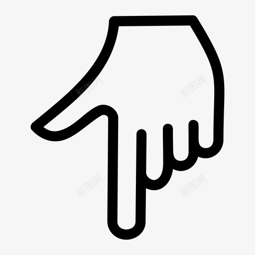 两个手指手数字图标svg_新图网 https://ixintu.com 两个手指 手 数字