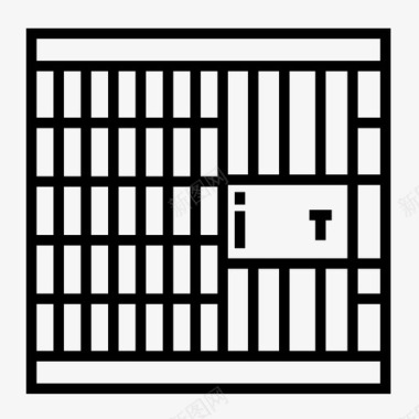 监狱罪犯牢房图标图标