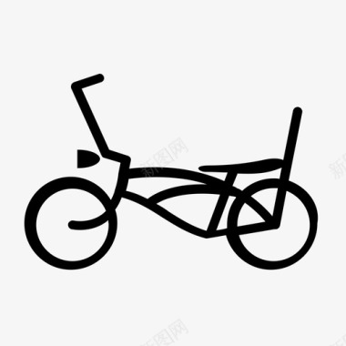 低骑自行车自行车骑行图标图标