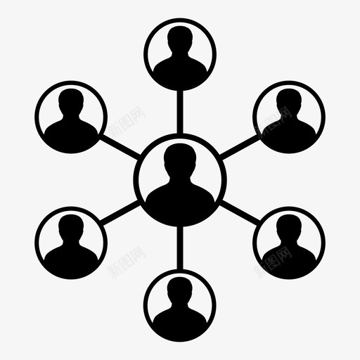 分享连接群组图标svg_新图网 https://ixintu.com 人物 分享 团队 社交媒体 网络图标商务人士连接向量16 群组 连接