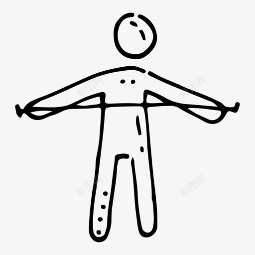 平衡运动稳定图标svg_新图网 https://ixintu.com 人类活动涂鸦 平衡 热身 稳定 运动