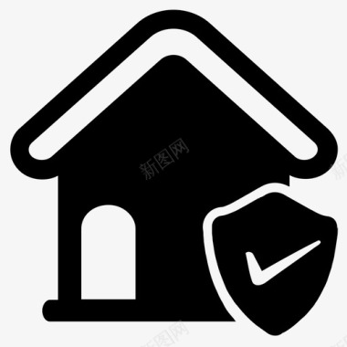 家庭保险房屋家庭图标图标