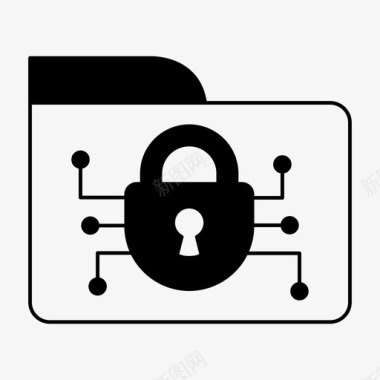 文件夹安全网络安全加密图标图标