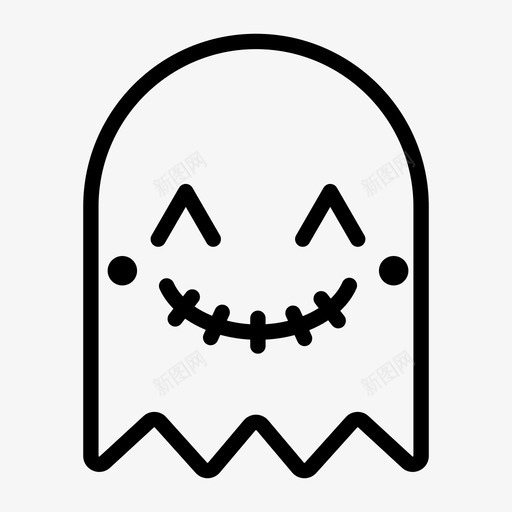 快乐卡斯帕表情符号鬼魂图标svg_新图网 https://ixintu.com 万圣节 万圣节表情图 快乐卡斯帕 表情符号 鬼魂 鬼魂表情符号