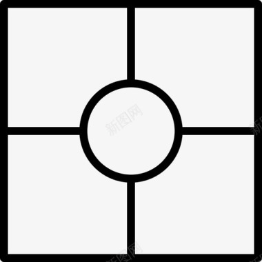 方形中心圆形图标图标