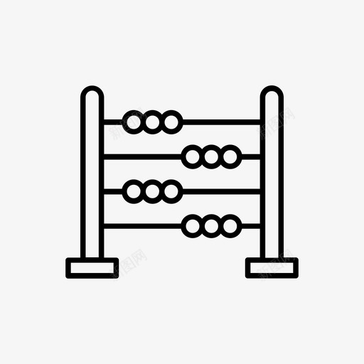 算盘计算计数图标svg_新图网 https://ixintu.com 学习 学校 教育 教育学校 算盘 计数 计算