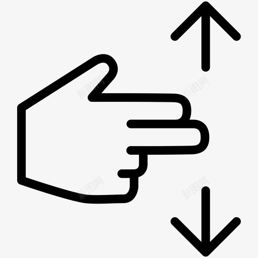 两个手指拖动箭头手图标svg_新图网 https://ixintu.com 两个手指拖动 手 箭头 触摸手势