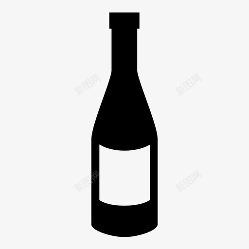 白葡萄酒瓶标签食品图标svg_新图网 https://ixintu.com 标签 白葡萄酒瓶 食品