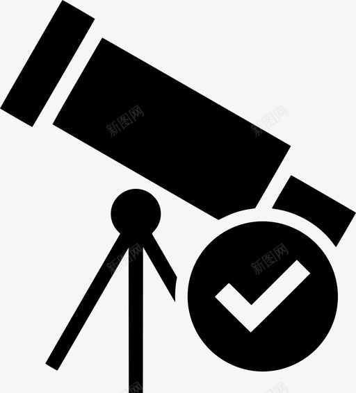 望远镜检查标记图标svg_新图网 https://ixintu.com 望远镜检查标记