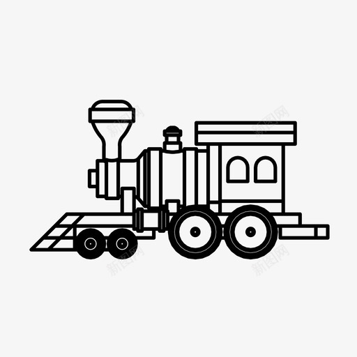火车蒸汽机玩具火车图标svg_新图网 https://ixintu.com 火车 玩具火车 蒸汽机 运输工具