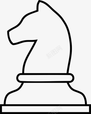国际象棋象棋游戏骑士图标图标
