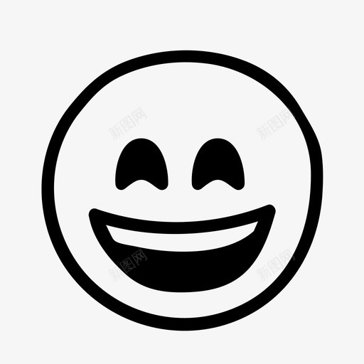 微笑涂鸦表情符号图标svg_新图网 https://ixintu.com 微笑 手绘 手绘表情图 涂鸦 素描 表情符号