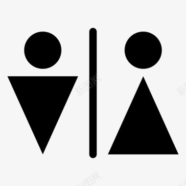 厕所标志酥皮图标图标