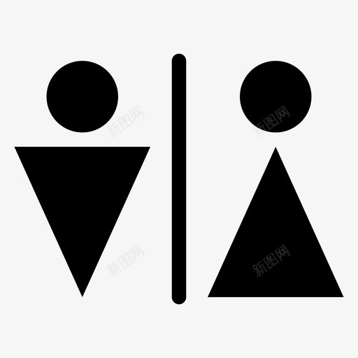 厕所标志酥皮图标svg_新图网 https://ixintu.com 厕所标志 酥皮