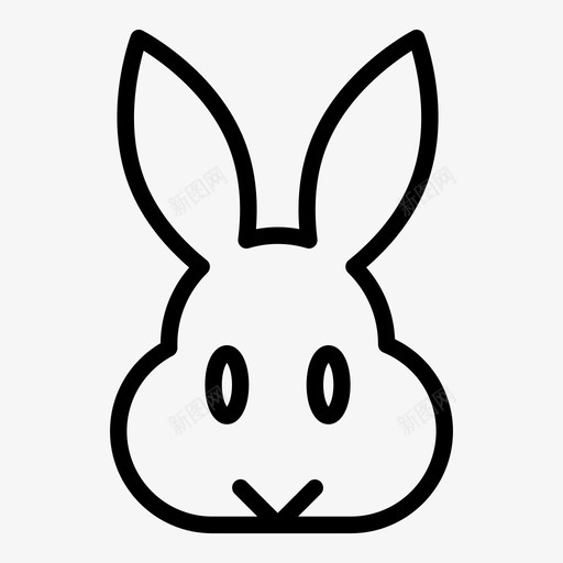 兔子可爱复活节图标svg_新图网 https://ixintu.com 兔子 几何形 可爱 复活节