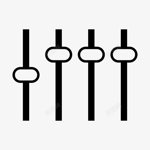 均衡器音频音频设置图标svg_新图网 https://ixintu.com 均衡器 混音器 音乐 音频 音频设置