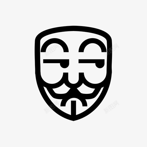 匿名无聊表情符号黑客图标svg_新图网 https://ixintu.com 互联网 匿名无聊 匿名面具 表情符号 面具 黑客