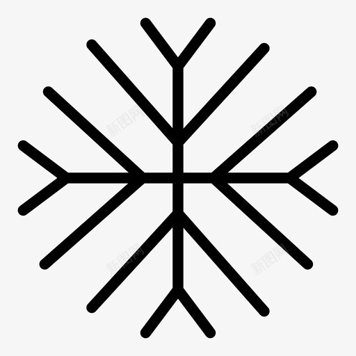 雪花冷冻图标svg_新图网 https://ixintu.com 冬 冷 冻 几何形状 雪花
