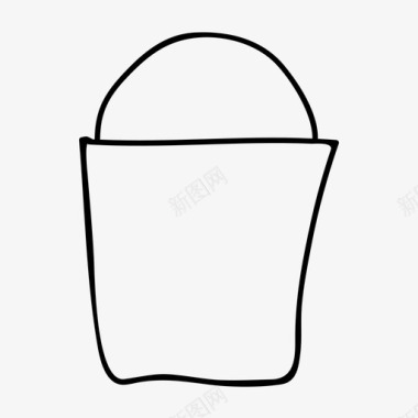 袋子水桶花园图标图标