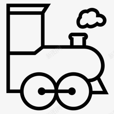 火车机车蒸汽机图标图标